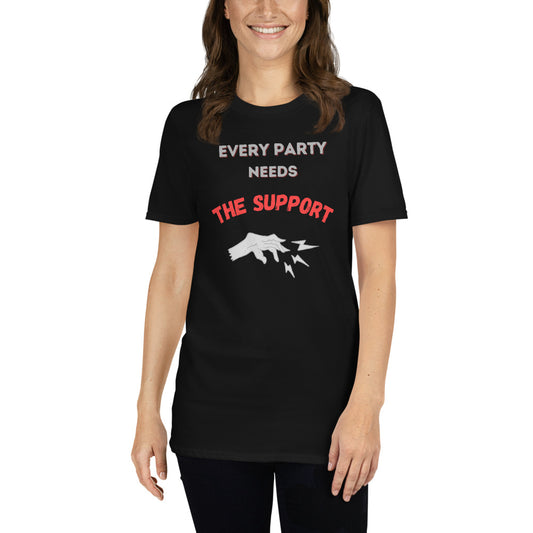 "Party Role - Support" Softstyle Short-sleeve Unisex T-shirt