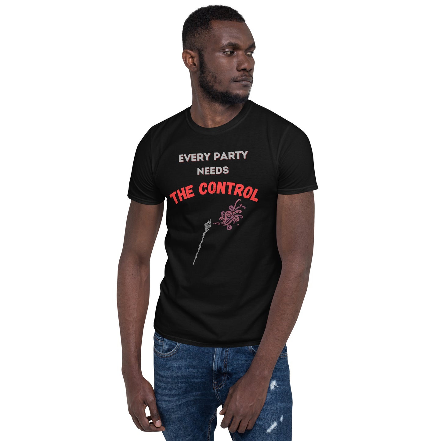 "Party Role - Control" Softstyle Short-sleeve Unisex T-shirt