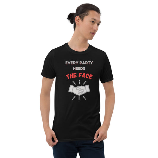 "Party Role - Face" Softstyle Short-sleeve Unisex T-shirt