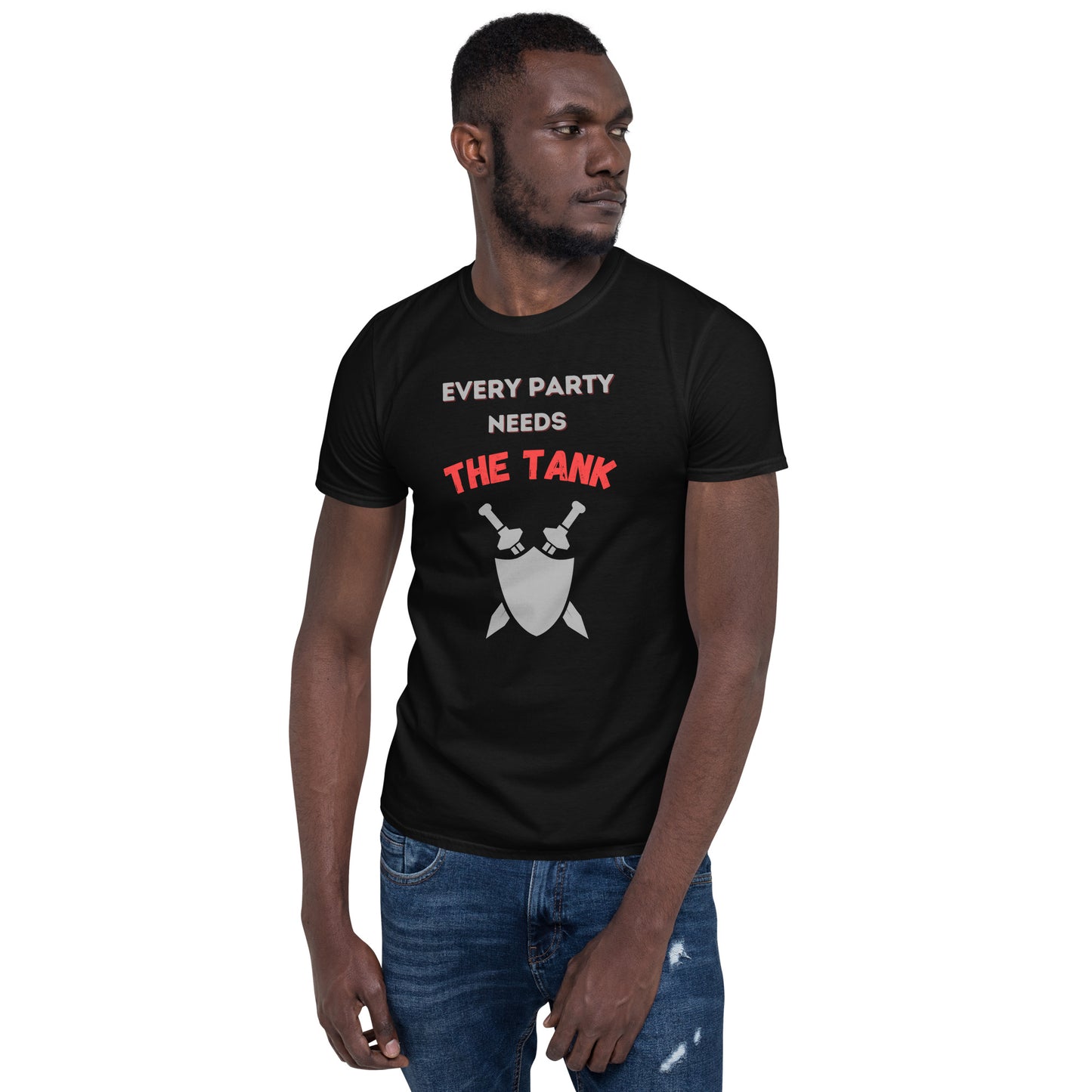 "Party Role - Tank" Softstyle Short-sleeve Unisex T-shirt