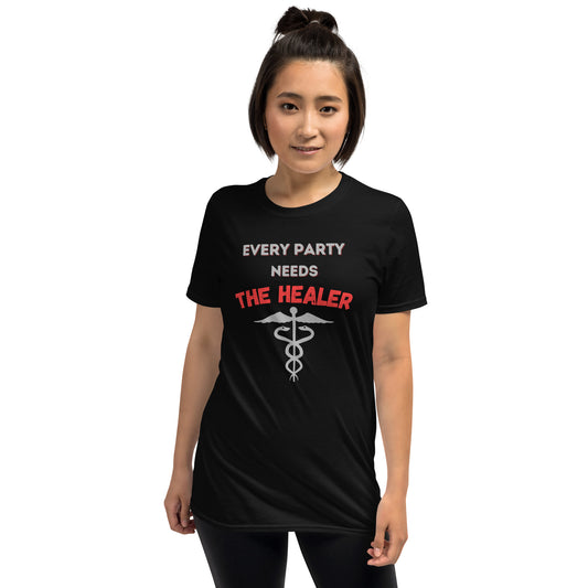 "Party Role - Healer" Softstyle Short-sleeve Unisex T-shirt