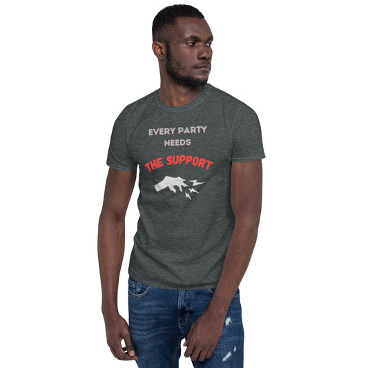 "Party Role - Support" Softstyle Short-sleeve Unisex T-shirt
