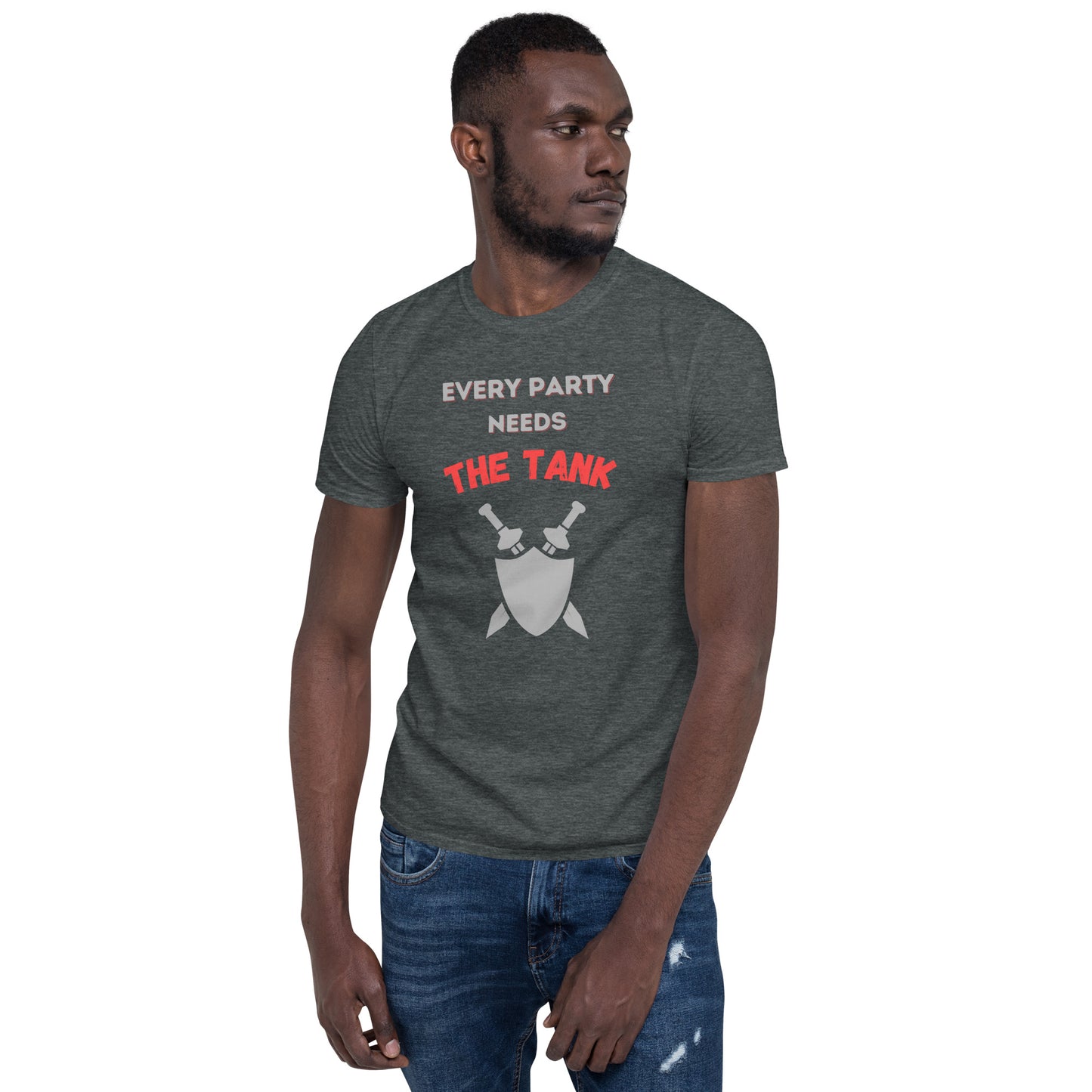 "Party Role - Tank" Softstyle Short-sleeve Unisex T-shirt