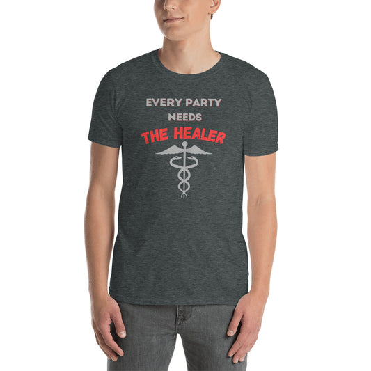 "Party Role - Healer" Softstyle Short-sleeve Unisex T-shirt