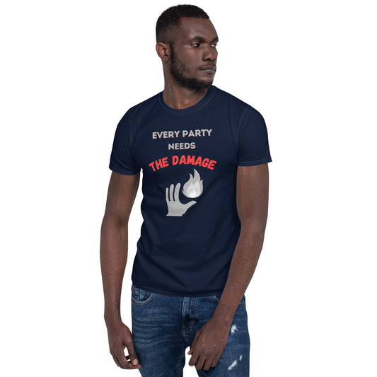 "Party Role - Damage" Softstyle Short-sleeve Unisex T-shirt