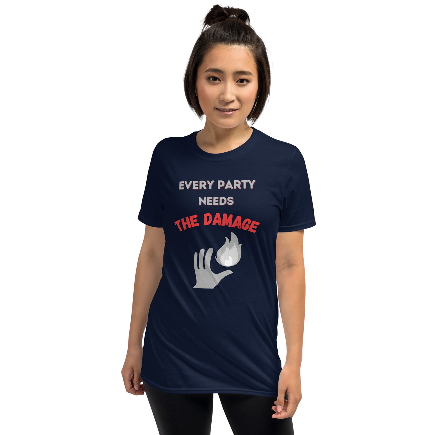 "Party Role - Damage" Softstyle Short-sleeve Unisex T-shirt