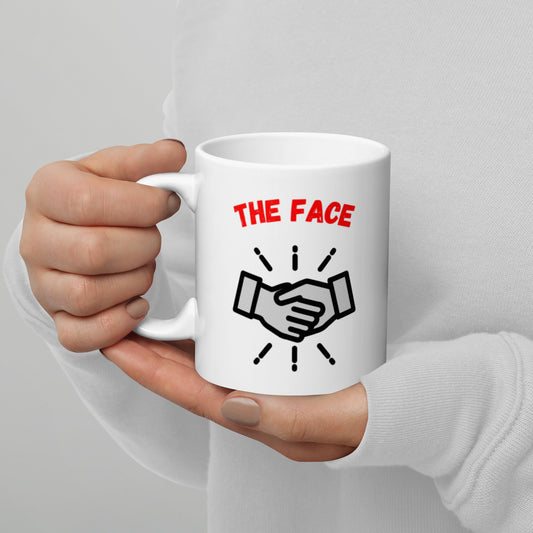 "Party Role - Face" White Glossy Mug