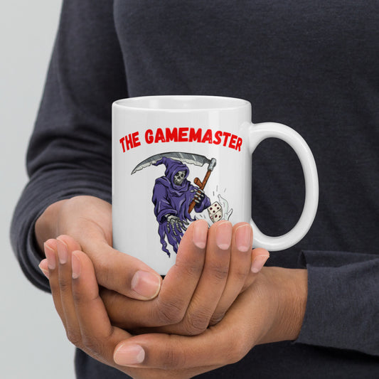 "Party Role - Gamemaster" White Glossy Mug