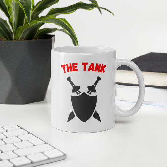 "Party Role - Tank" White Glossy Mug