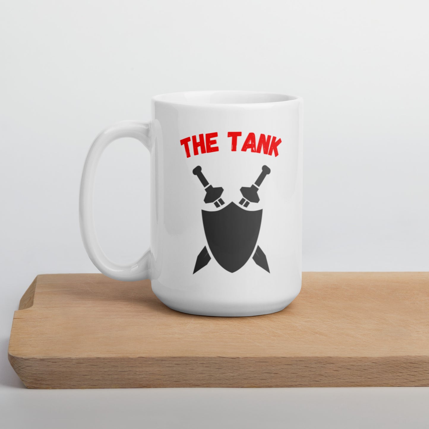 "Party Role - Tank" White Glossy Mug
