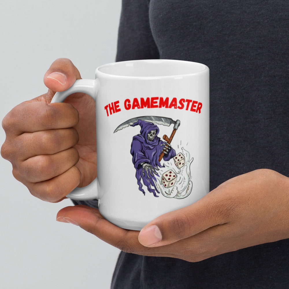 "Party Role - Gamemaster" White Glossy Mug