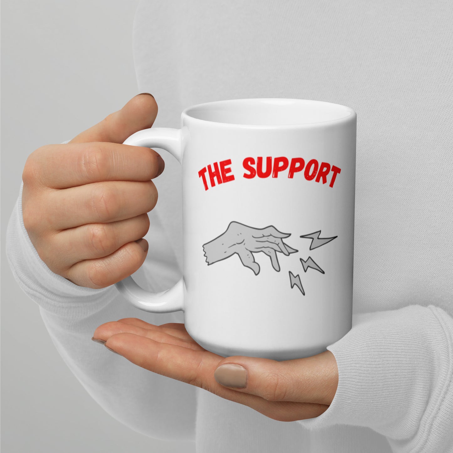 "Party Role - Support" White Glossy Mug