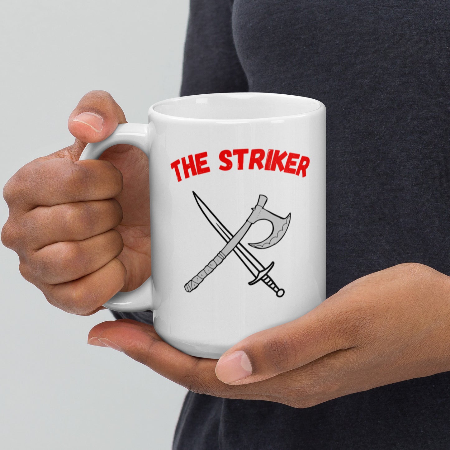 "Party Role - Striker" White Glossy Mug