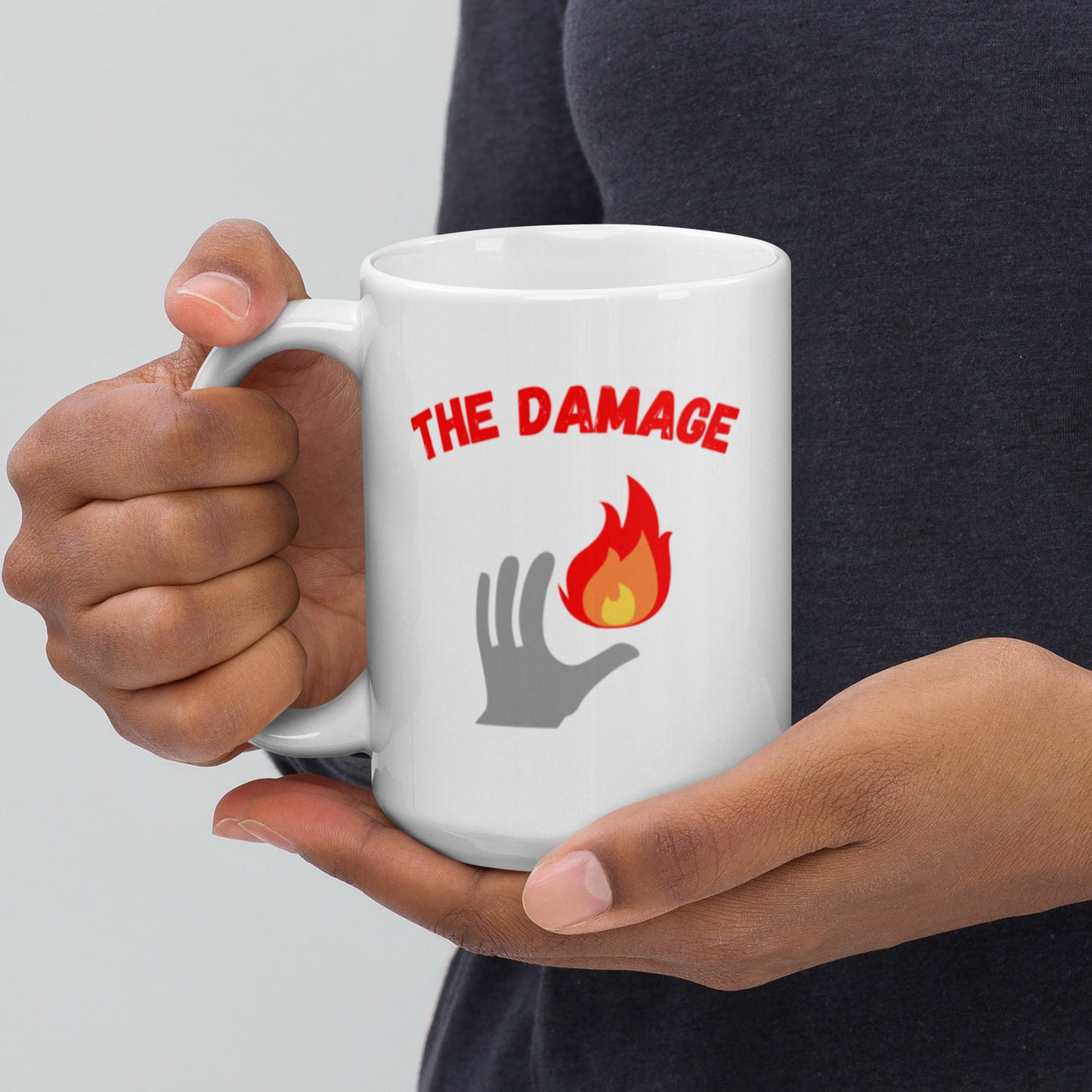 "Party Role - Damage" White Glossy Mug