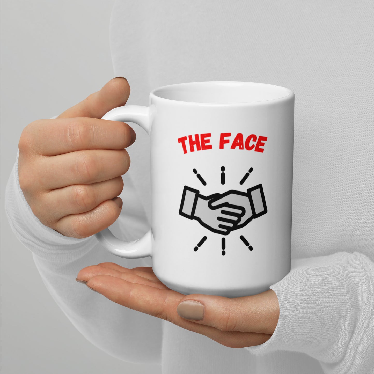 "Party Role - Face" White Glossy Mug