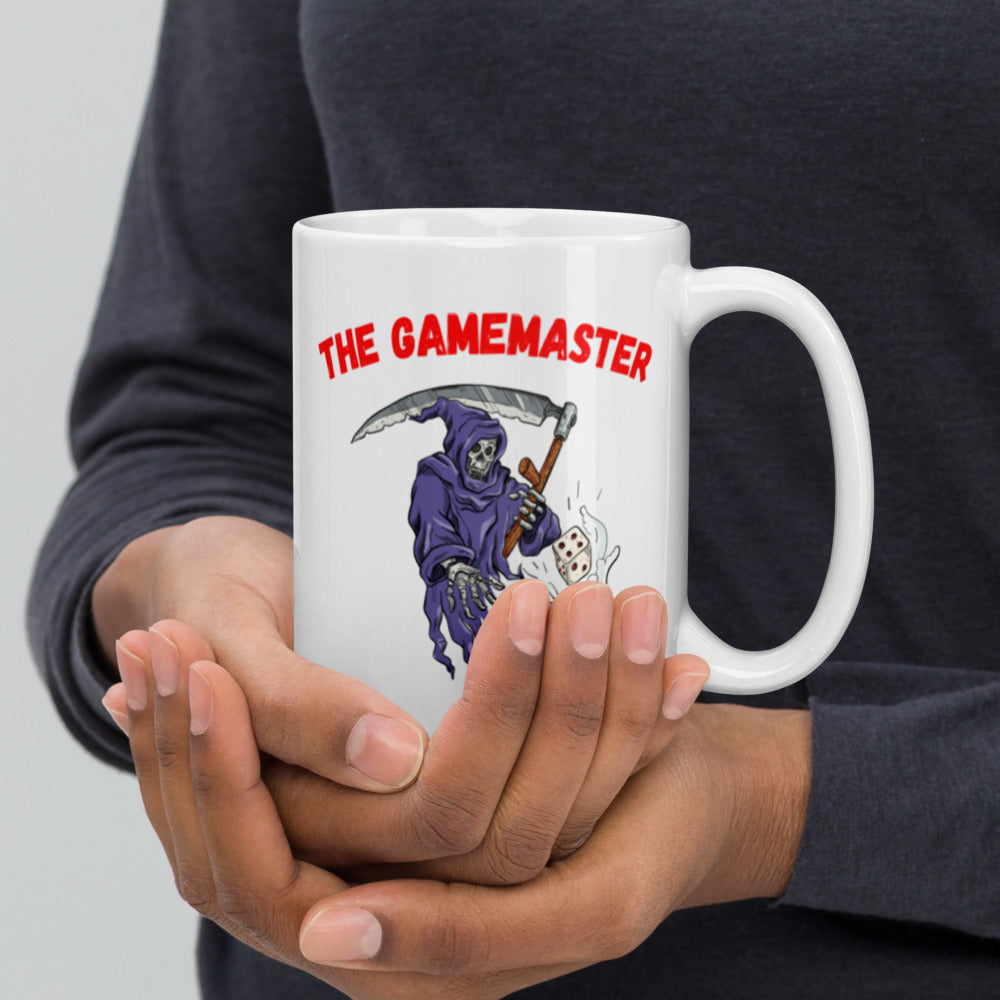 "Party Role - Gamemaster" White Glossy Mug