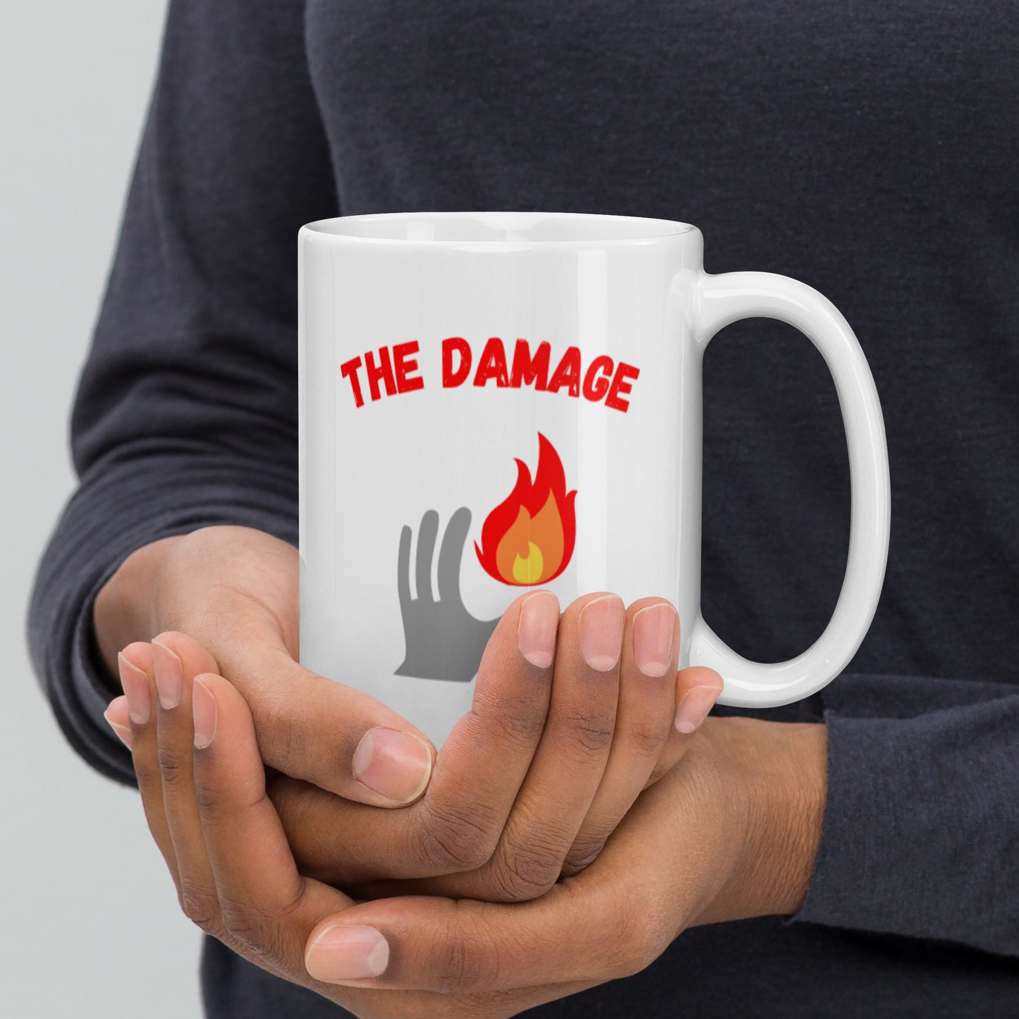 "Party Role - Damage" White Glossy Mug