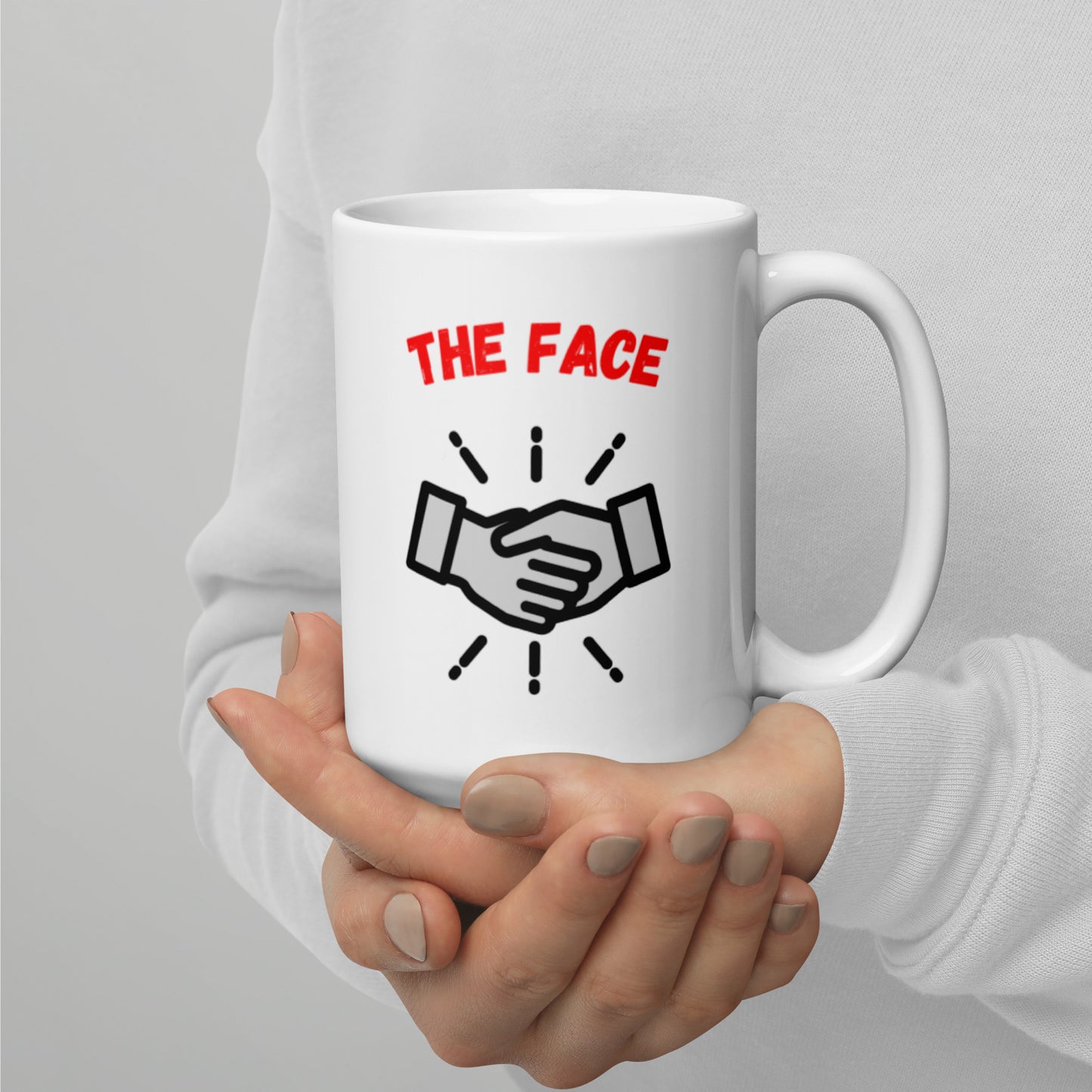 "Party Role - Face" White Glossy Mug