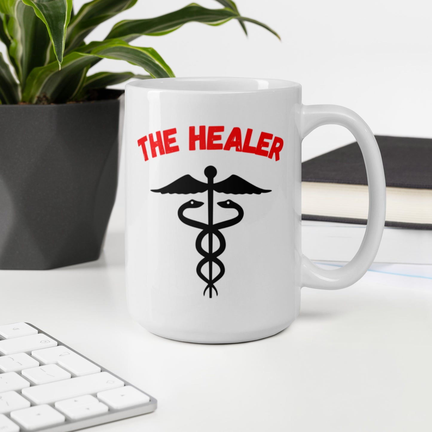 "Party Role - Healer" White Glossy Mug