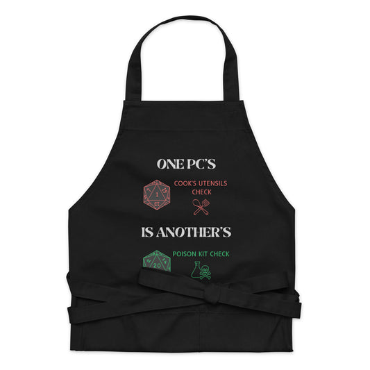 "Nat1 vs Nat20" Organic Cotton Apron