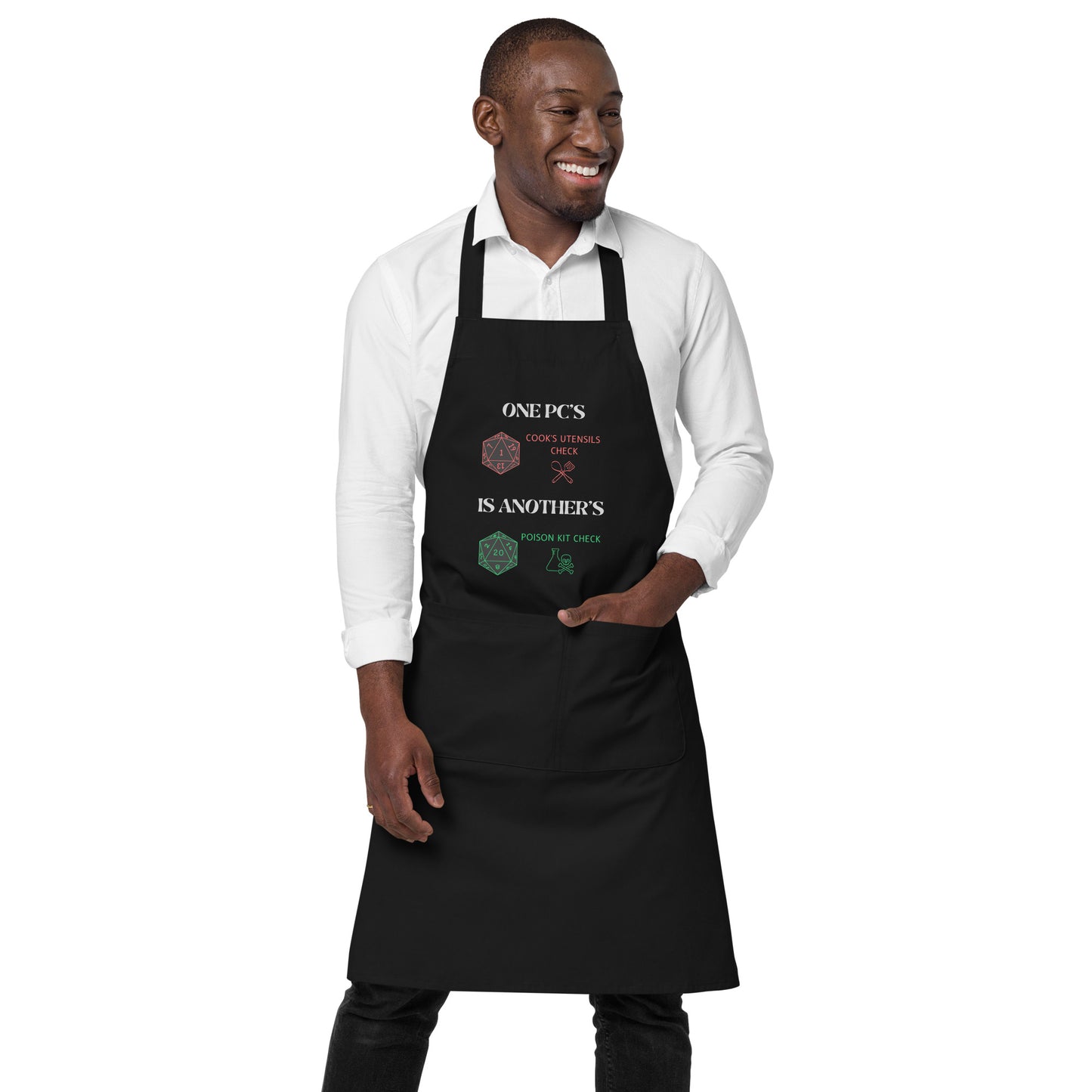 "Nat1 vs Nat20" Organic Cotton Apron