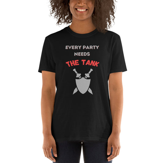 "Party Role - Tank" Softstyle Short-sleeve Unisex T-shirt