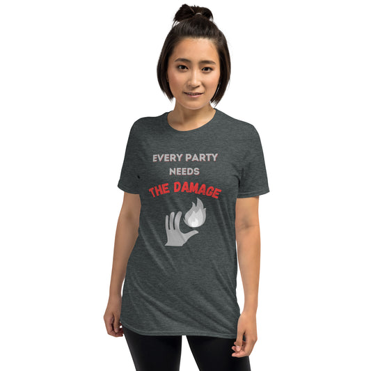 "Party Role - Damage" Softstyle Short-sleeve Unisex T-shirt