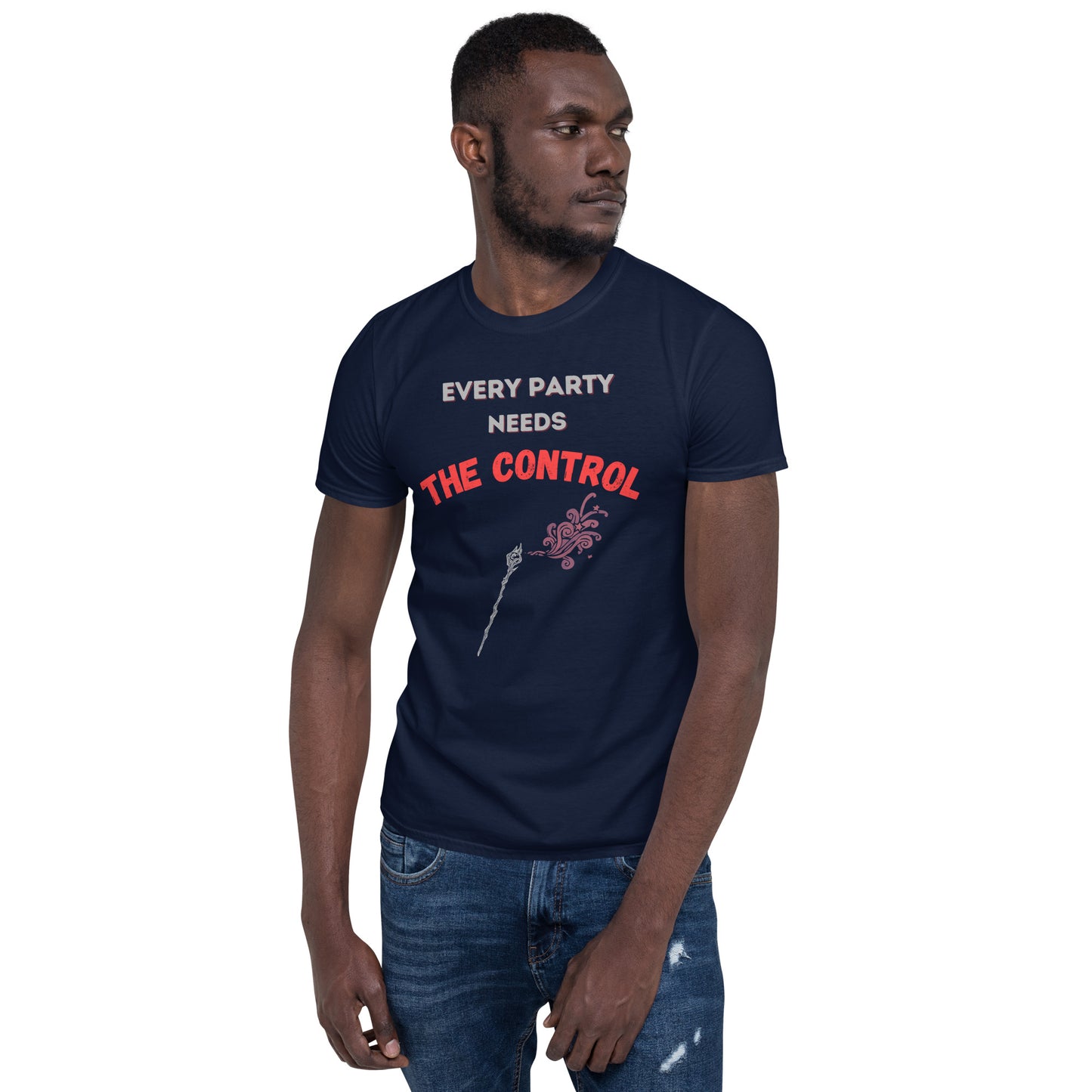 "Party Role - Control" Softstyle Short-sleeve Unisex T-shirt